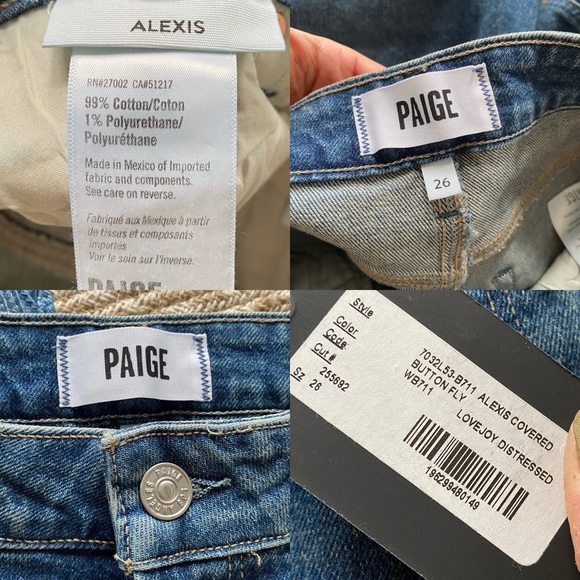 PAIGE Alexis Covered ButtonFly LoveJoy Distressed Jeans! 👖 - Picture 16 of 16